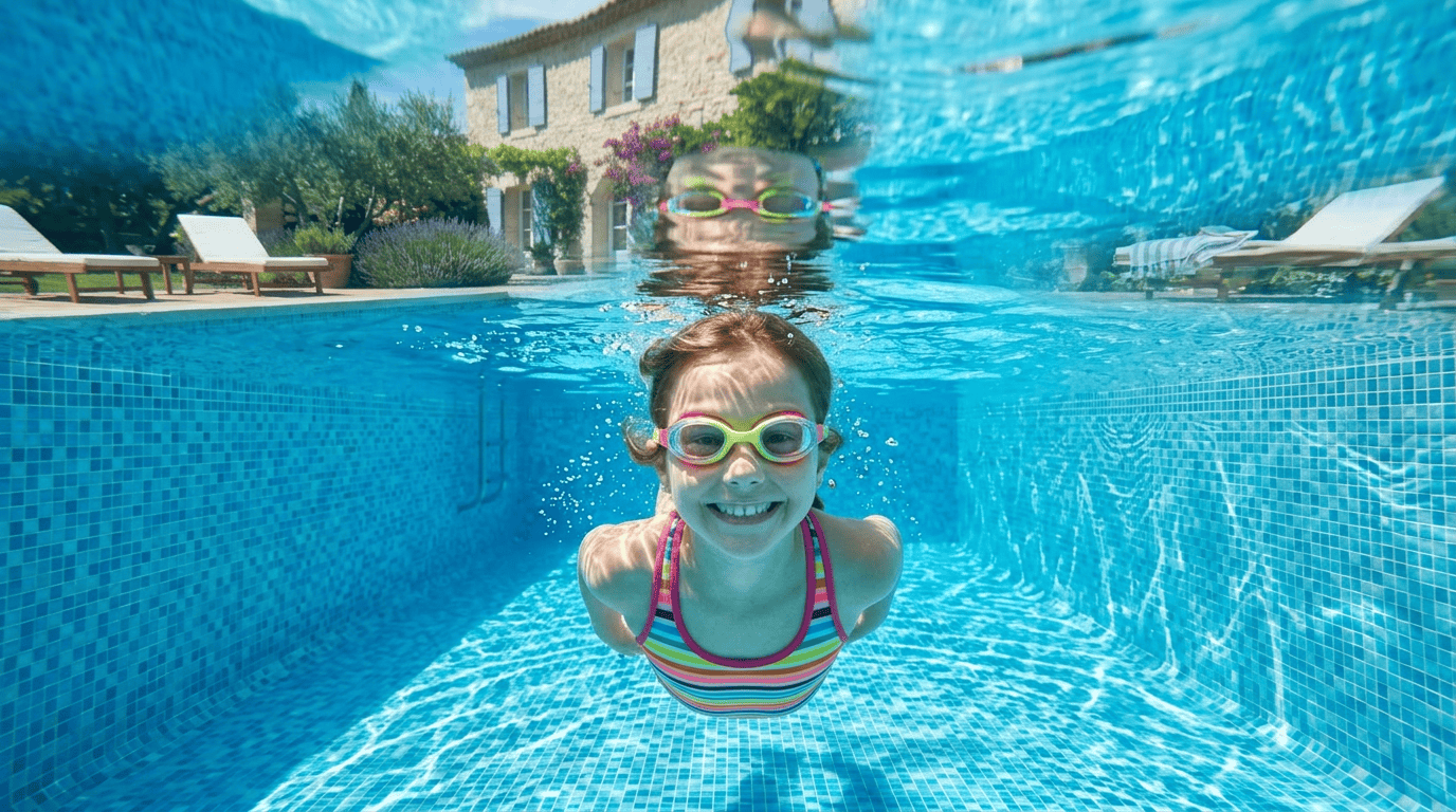 eau claire d'une piscine bien traitée