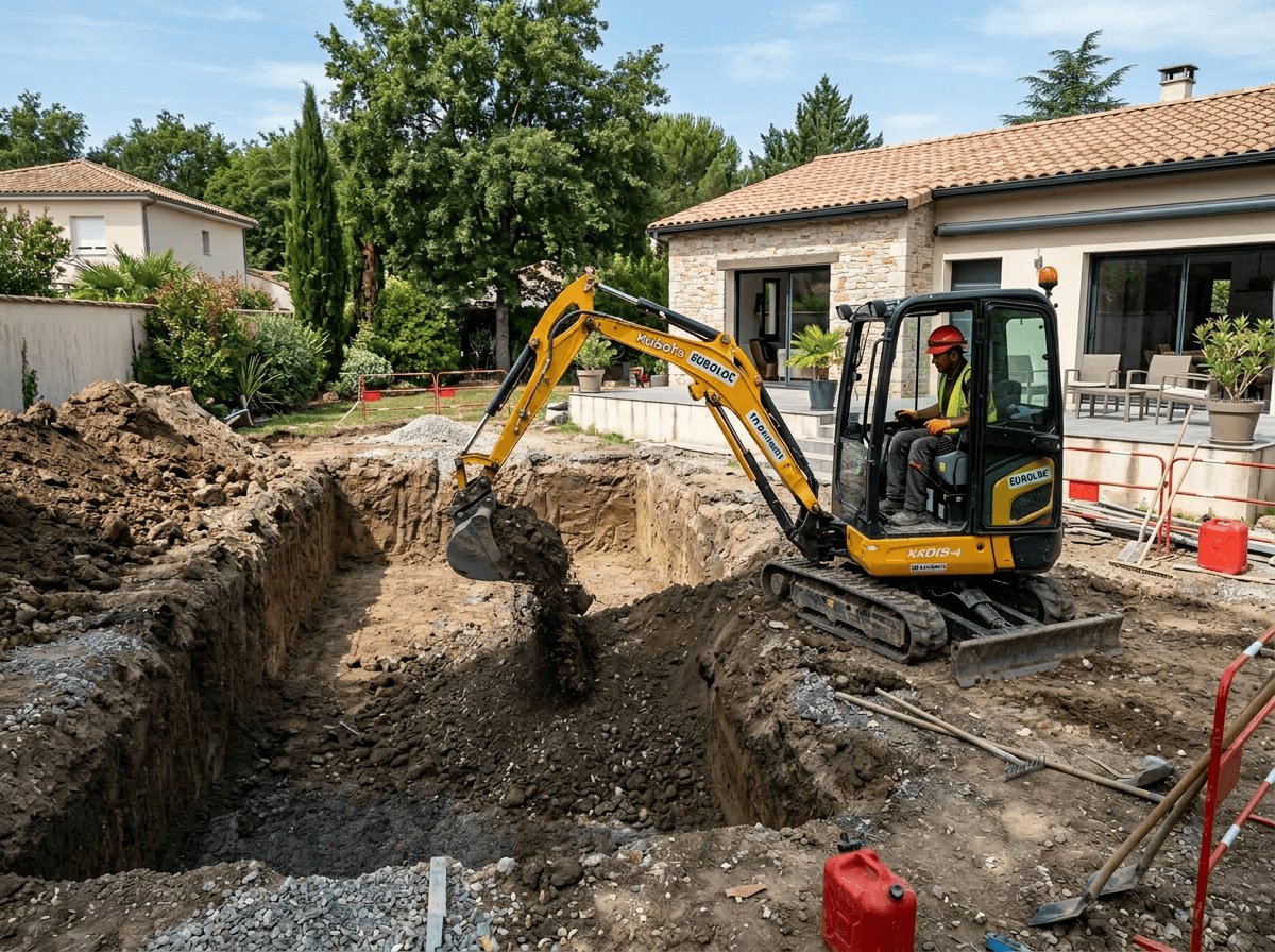 terrassement-piscine-beton-mini-pelle.jpg Terrassement de la fouille d'une piscine béton 6x3 à la mini-pelle